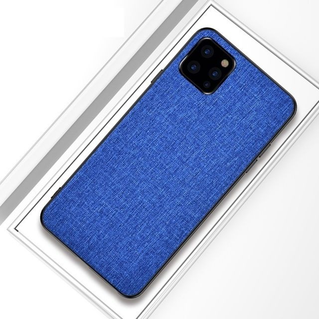 Wewoo - Coque Rigide de protection antichoc PC + TPU en tissu Texture pour iPhone 11 bleu Wewoo  - Accessoire Smartphone