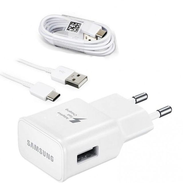 Câble USB Samsung Charge Rapide Samsung blanc pour Galaxy A5 2017 + câble Type-C 1.20m