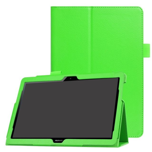 marque generique - Etui en PU protection de peau de litchis avec support vert pour votre Huawei MediaPad T3 10 marque generique  - Marchand Magunivers