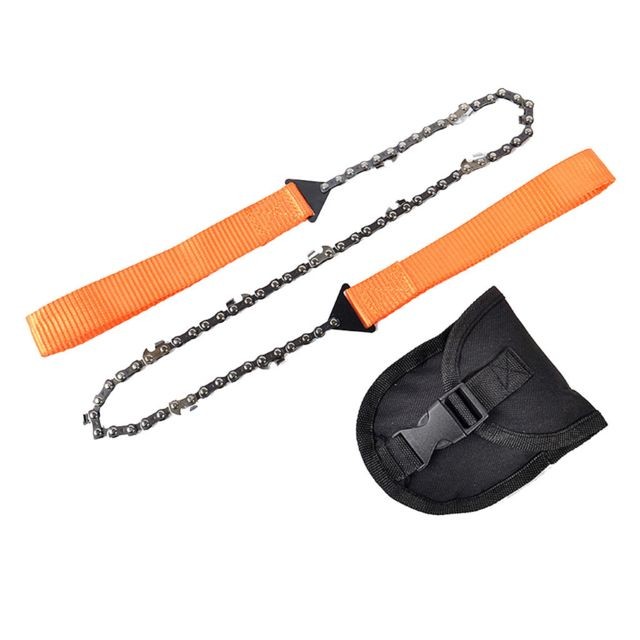 Generic - Scie à chaîne portative de ceinture de main d'arrière-cour élagage aventure extérieure orange noir - Orange Generic  - Scie coupe branche