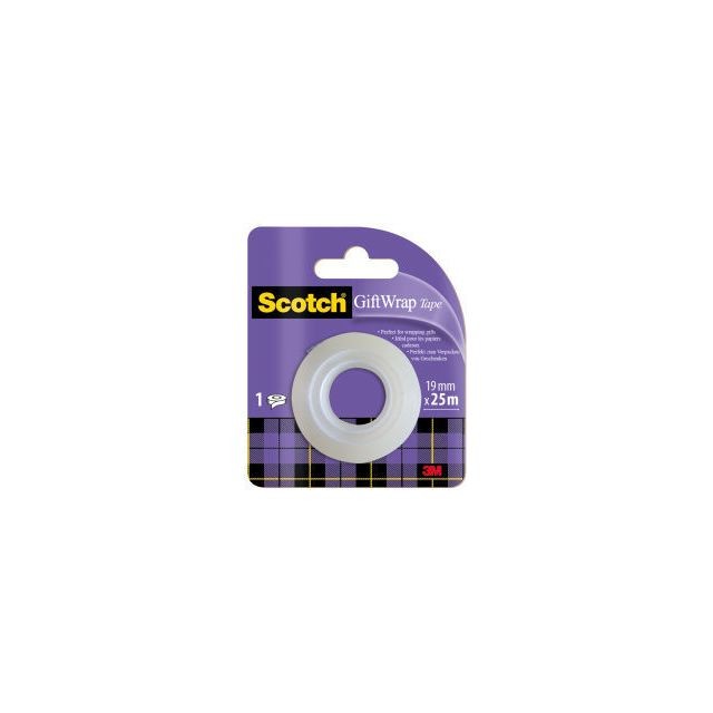 3M - Scotch ruban adhésif pour cadeau giftwrap tape dévidoir 3M   - Adhésif d'emballage 3M