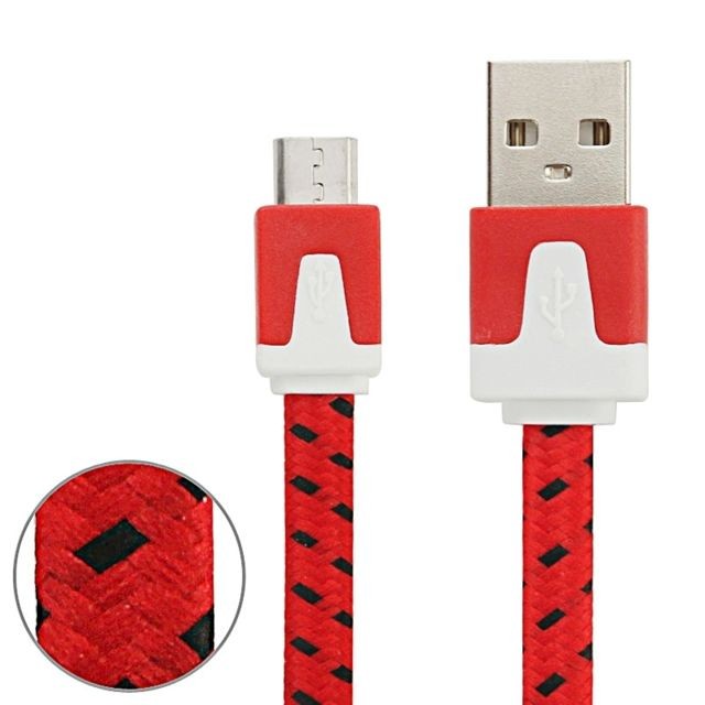 Wewoo - Câble rouge micro USB vers USB / de chargement, Longueur: 2m Wewoo  - Chargeur Universel