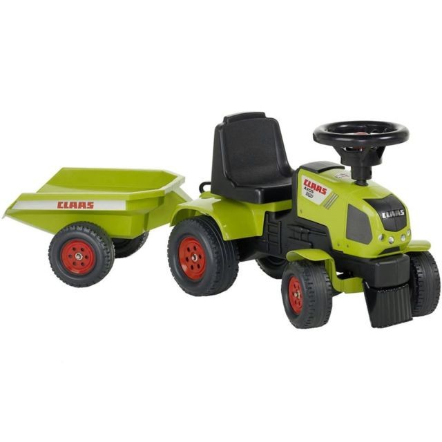 Falk - FALK Tracteur à chevaucher avec remorque Claas Axos 310 Vert Falk  - Véhicule électrique pour enfant