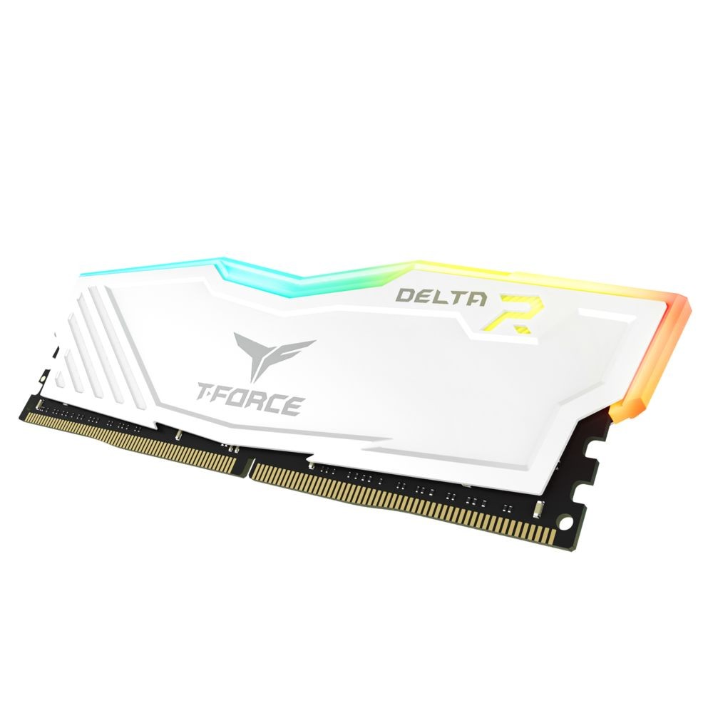 RAM PC T-Force Delta RGB - 2 x 8 Go - DDR4 3200 MHz - Blanc