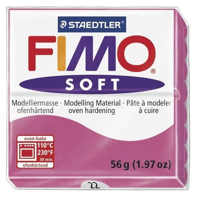 Modelage Fimo Pâte Fimo 57 g Soft Framboise 8020.22 - Fimo