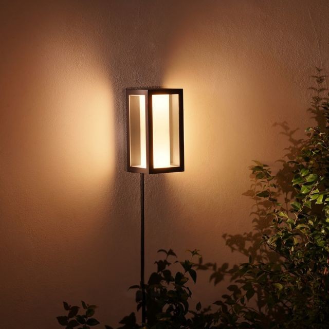 Lampe connectée White & Color Ambiance IMPRESS Applique Basse tension - Noir + Pont de connexion