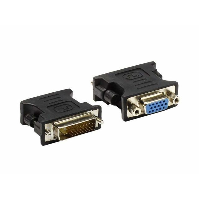 Ineck - INECK® Adaptateur DVI MALE (DVI-D 24+1) vers VGA FEMELLE (15 Broches) - Convertisseur Audio et Vidéo