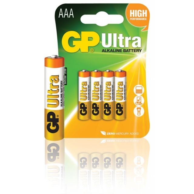Gp - GP Ultra piles AAA alcalines Gp  - Piles rechargeables Gp