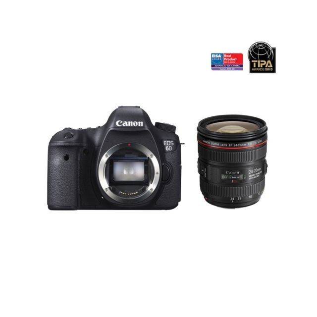 Reflex Grand Public Canon PACK CANON EOS 6D + EF 24-70 f/4L IS USM