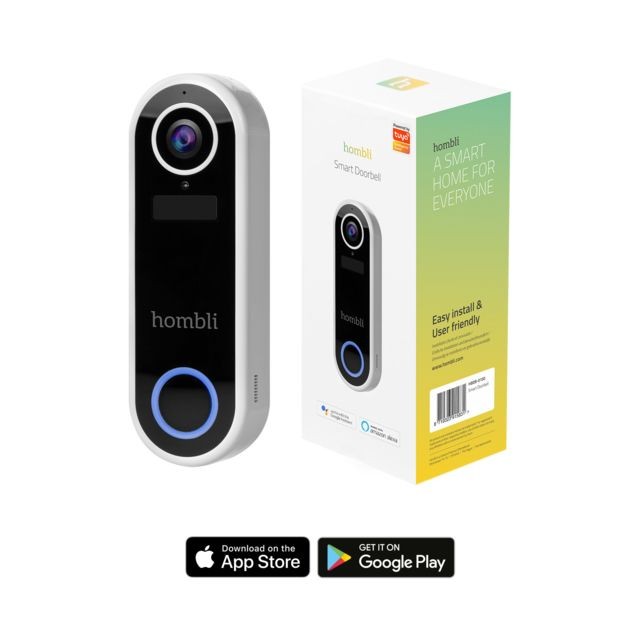 Hombli - Smart Doorbell - Sonnette connectée 1080p - Sonnette et visiophone connecté