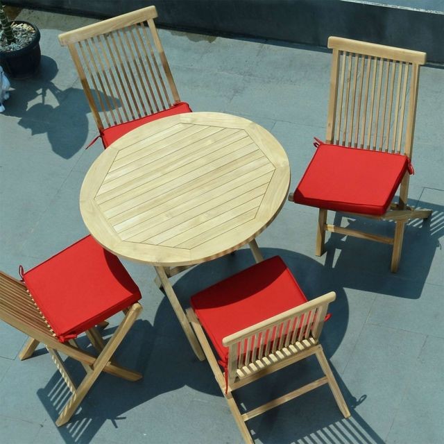 Coussins, galettes de jardin Coussin rouge pour chaises et fauteuils pliants