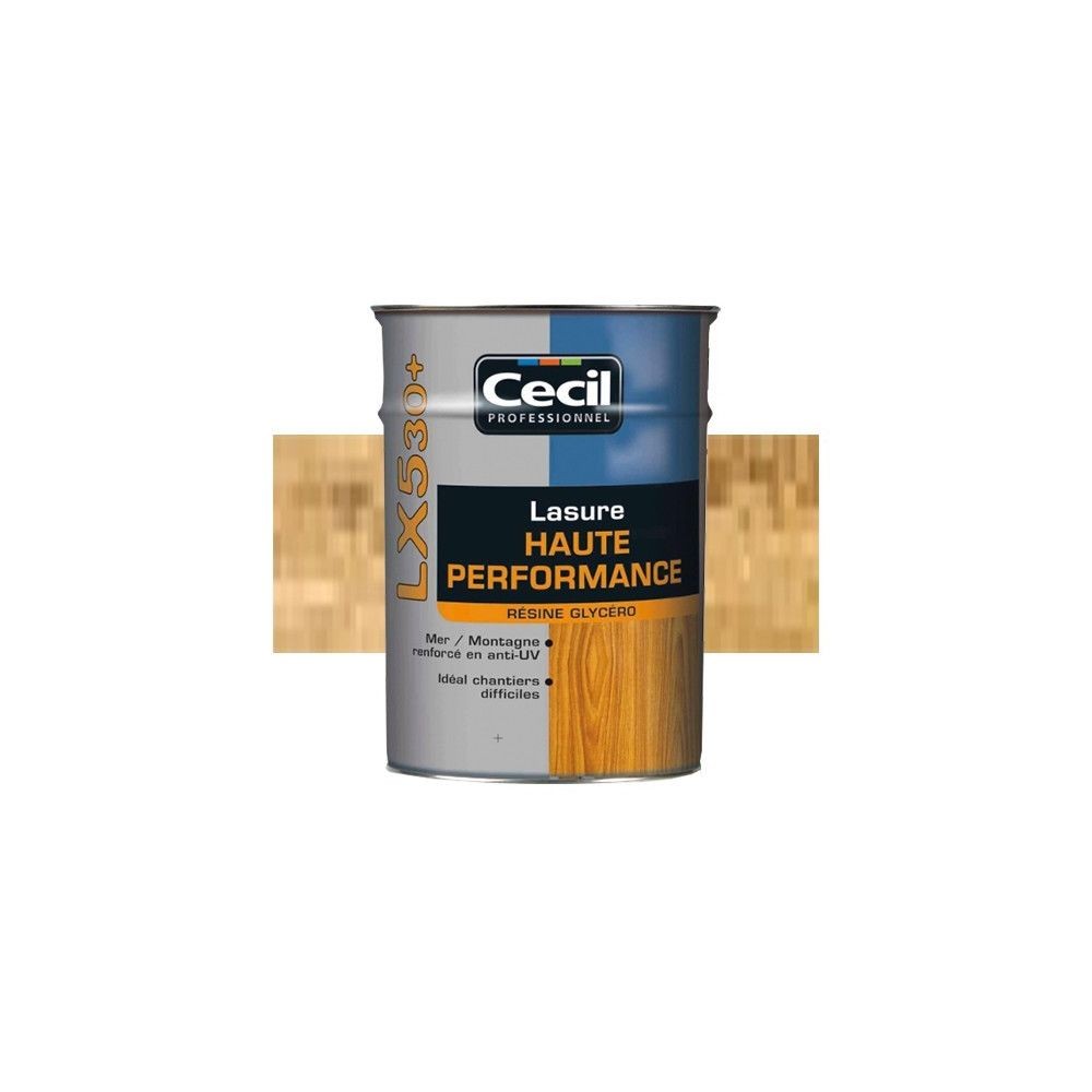 Peinture extérieure Cecil CECIL LX530+ Lasure Haute Performance Chêne clair