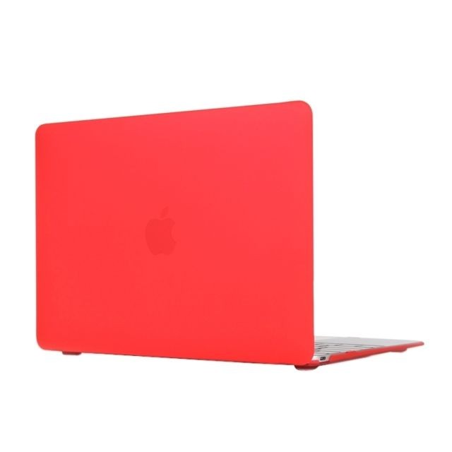 Wewoo - Housse Étui rouge et Transparent pour Macbook 12 pouces Boîtier de protection en plastique dur translucide givré Wewoo  - Pc portable rouge