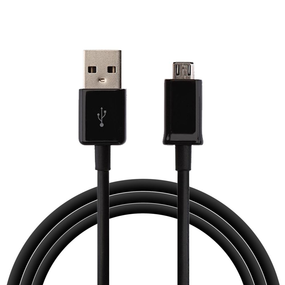 Phonillico Cable USB + Chargeur Secteur Noir Prise Secteur