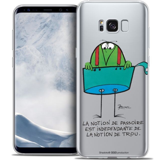 Caseink - Coque Housse Etui Samsung Galaxy S8+/ Plus (G955) [Crystal Gel HD Collection Les Shadoks ? Design La Passoire - Souple - Ultra Fin - Imprimé en France] Caseink  - Etui samsung s8