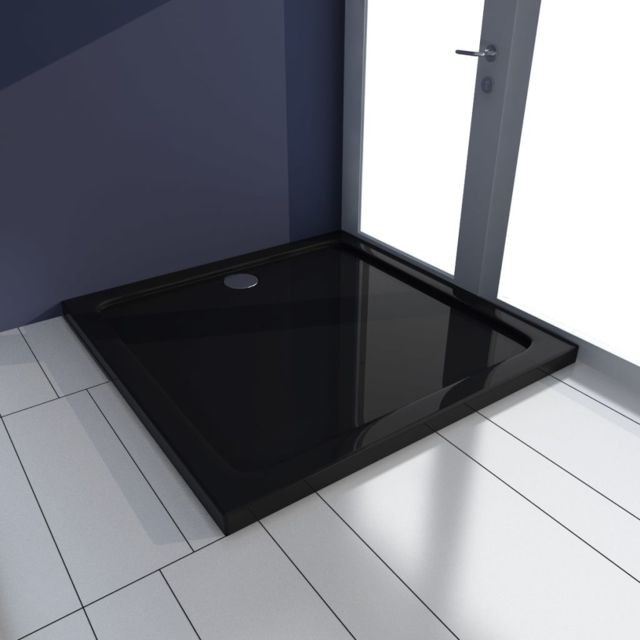 Accessoires de salle de bain Vidaxl vidaXL Receveur de douche carré ABS Noir 80 x 80 cm