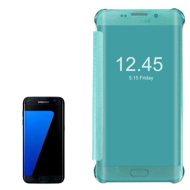 Wewoo - Housse Étui vert pour Samsung Galaxy S7 Edge / G935 Flip horizontal PU + PC de protection avec fonction Sleep / Wake-up Wewoo  - Coque, étui smartphone