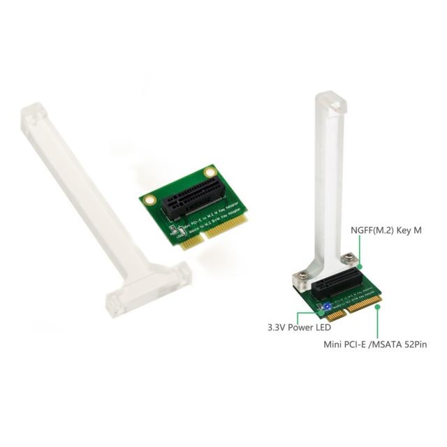 Kalea-Informatique - Adaptateur M2 vers miniPCIe ou mSATA Kalea-Informatique  - Accessoires SSD