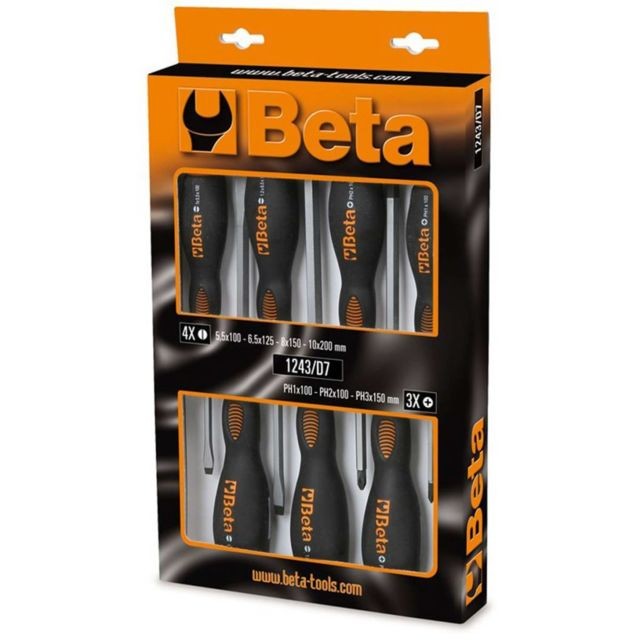 Tournevis Beta Tools Beta Tools tournevis 1243/D7 en acier 7 pcs 012430017