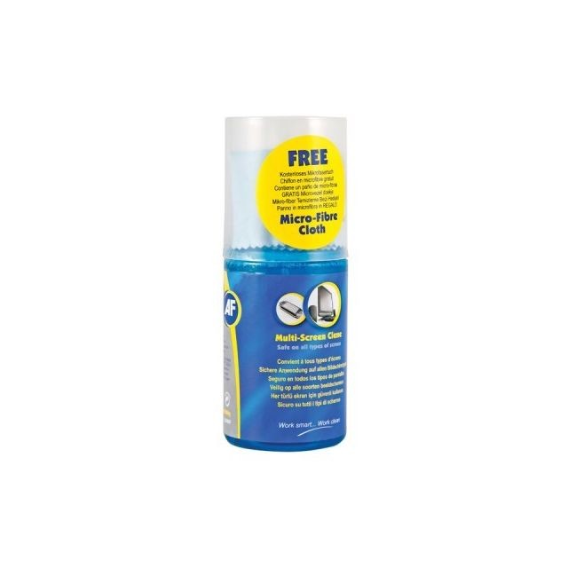 Spray et Lingettes Multi-Usage Af International AF Kit de nettoyage tout type d'écran (nettoyant 200 ml + chiffon)