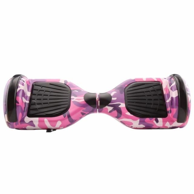 Air Rise - HOVERBOARD 6,5 POUCES LED Camouflage ROSE BLUETOOTH+ SAC+ TÉLÉCOMMANDE - Gyropode