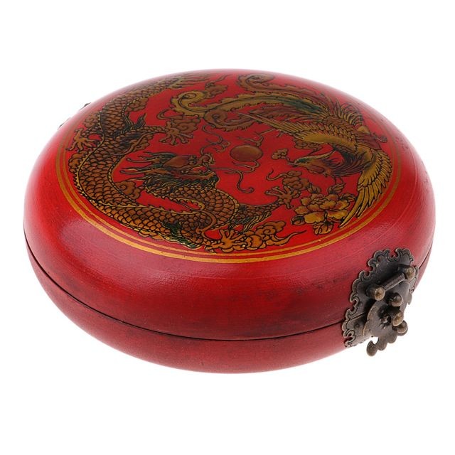 Objets déco 5 pouces Vintage Feng Shui Luo Pan boussole géomantique antique avec étui en bois