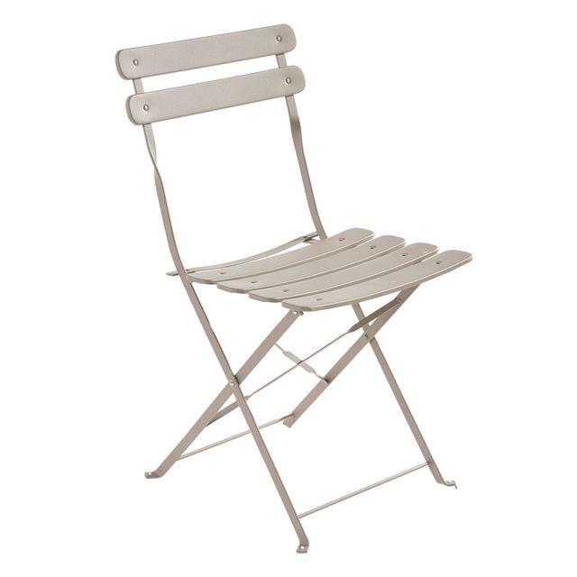 Carrefour - Chaise bistrot pliante - Gris Carrefour   - Chaises de jardin