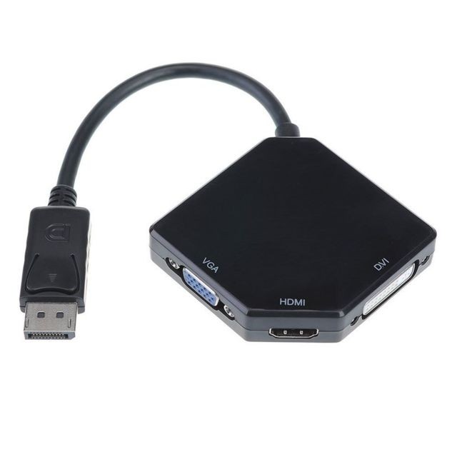 Cabling - CABLING® Displayport à HDMI / DVI 24+5 / VGA - DisplayPort Mâle vers Femelle 3-en-1 Câble Adaptateur de Convertisseur - Adaptateur vga male male