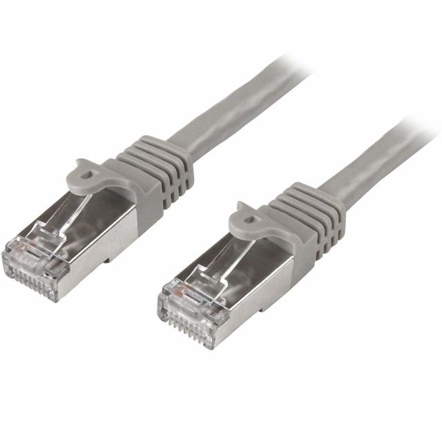 Startech - Câble réseau Cat6 blindé SFTP sans crochet de 2 m - Cordon Ethernet RJ45 anti-accroc - M/M - Gris - Câble RJ45