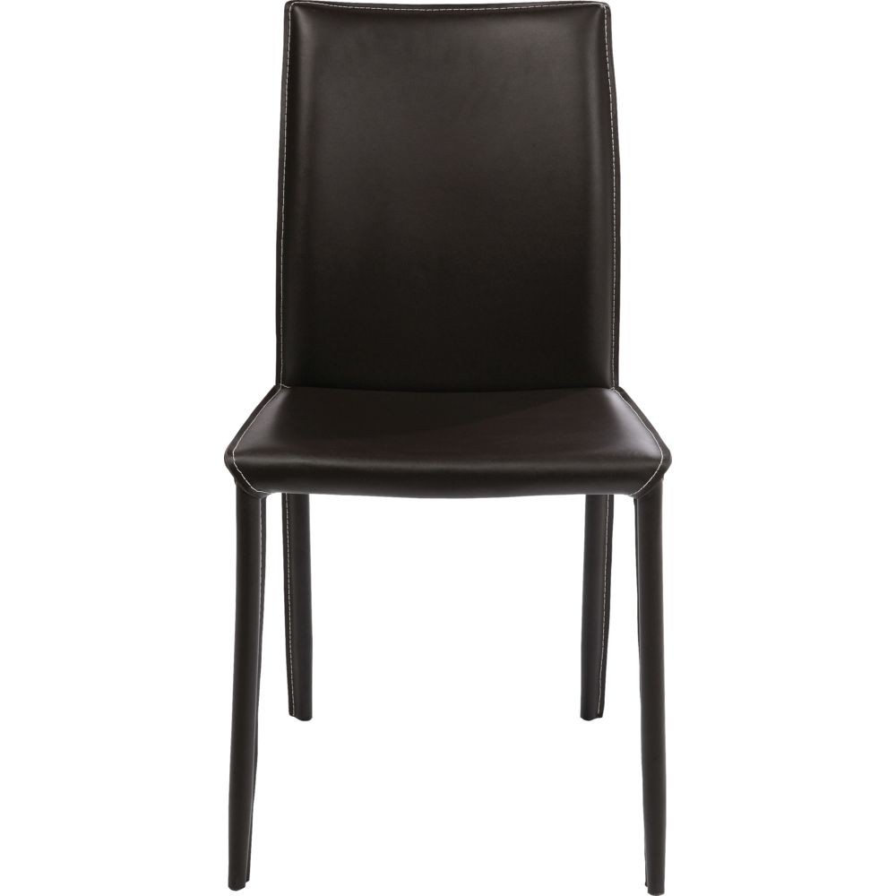 Chaise en cuir Milano Marron Kare Design 