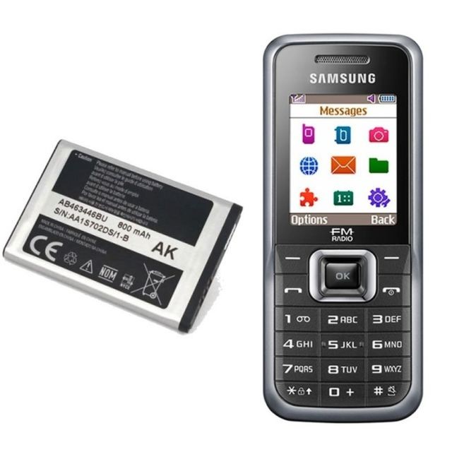 Samsung - Batterie d'origine Samsung AB463446BU GT-E1080 / GT-E1107 Crest Solar / GT-E1360 / GT-E2210 / GT-S3100 / SGH-B500 / SGH-C270 - Batterie téléphone
