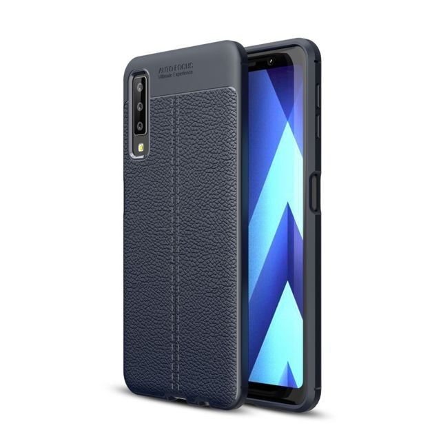 marque generique - Coque en TPU moelleux bleu foncé pour votre Samsung Galaxy A7 (2018) marque generique  - Accessoires Samsung Galaxy S Accessoires et consommables