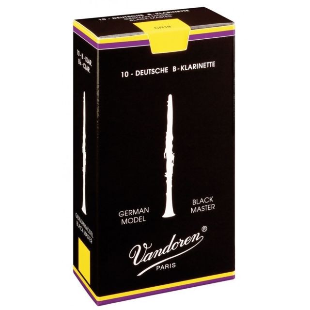 Vandoren - Boîte de 10 anches clarinette Sib Black Master Force 2.5 - Vandoren CR1825 Vandoren   - Instruments à vent