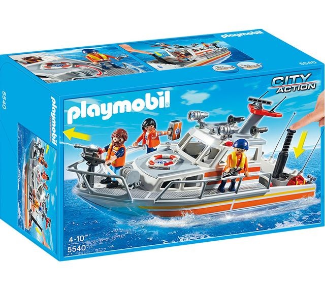 Playmobil Playmobil CITY ACTION - Bateau de sauvetage avec pompe à incendie - 5540