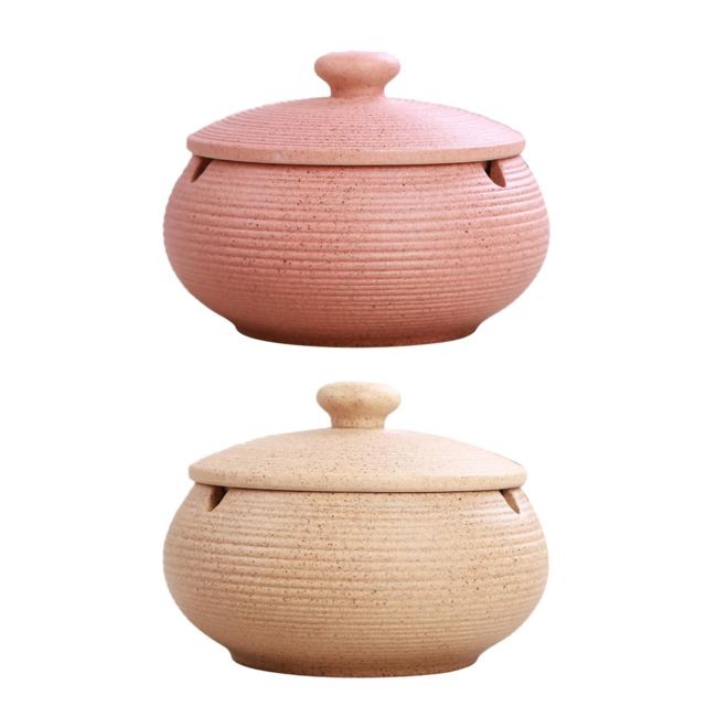 marque generique - Cendrier en céramique avec couvercle marque generique  - Objet en ceramique