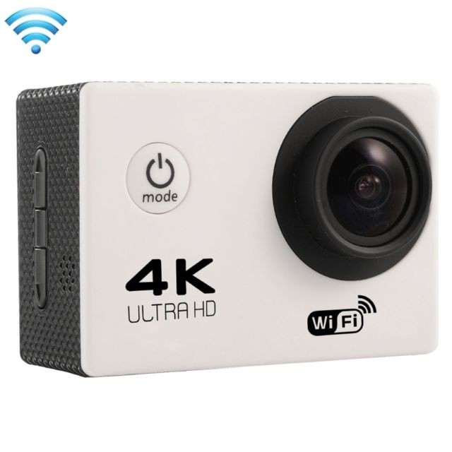 Wewoo - Caméra sport blanc 2.0 pouces écran 4K 170 degrés grand angle wifi d'action caméscope avec étui boîtier étanche, support 64 Go carte micro sd Wewoo - Photo & Vidéo Numérique