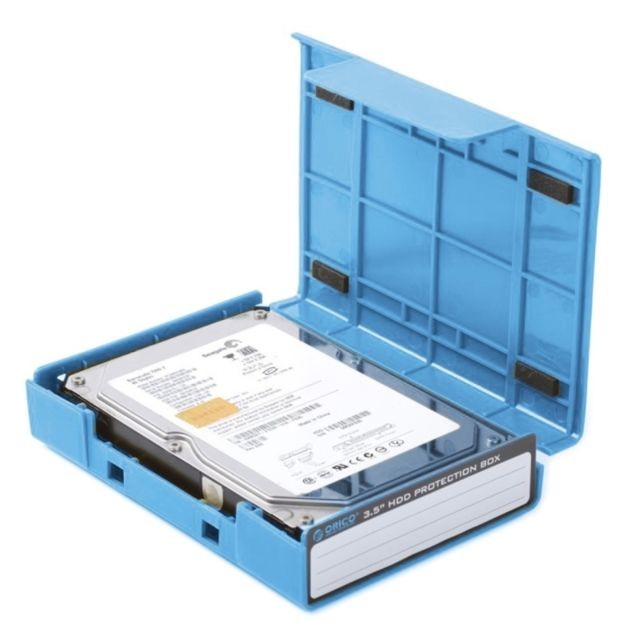 Wewoo - Boîtier disque dur bleu PHP-35 3.5 pouces SATA HDD Case protéger la boîte de couverture - Boitier disque dur et accessoires