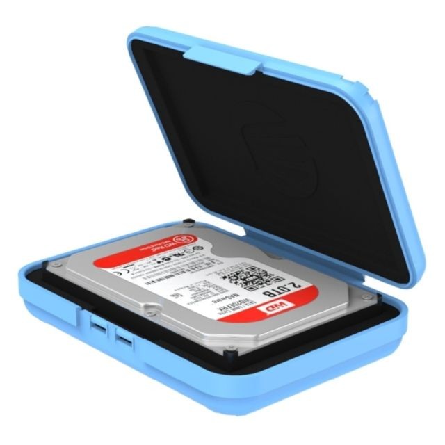 Wewoo - Boîtier disque dur bleu PHX-35 3.5 pouces SATA HDD Case protéger boîte de couverture - Boitier disque dur 3.5
