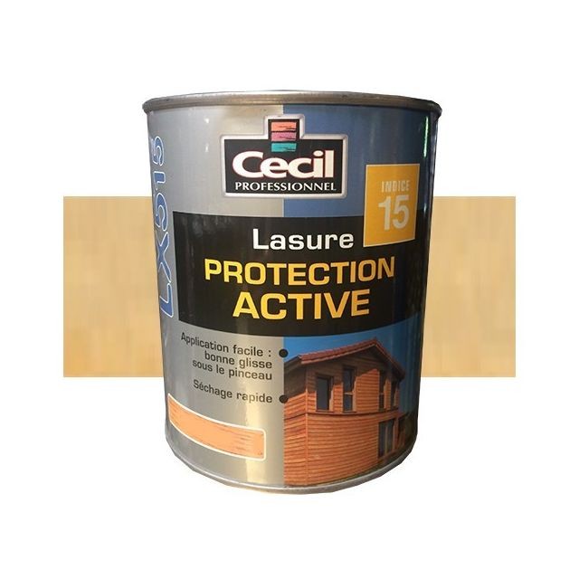 Peinture extérieure Cecil CECIL LX515 Lasure Protection Active Incolore