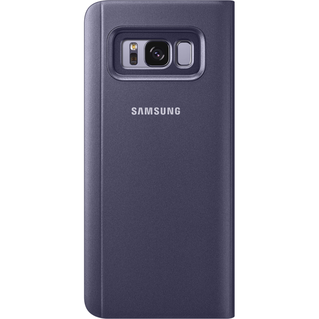 Coque, étui smartphone Clear View Fonction Stand Galaxy S8 - Lavande