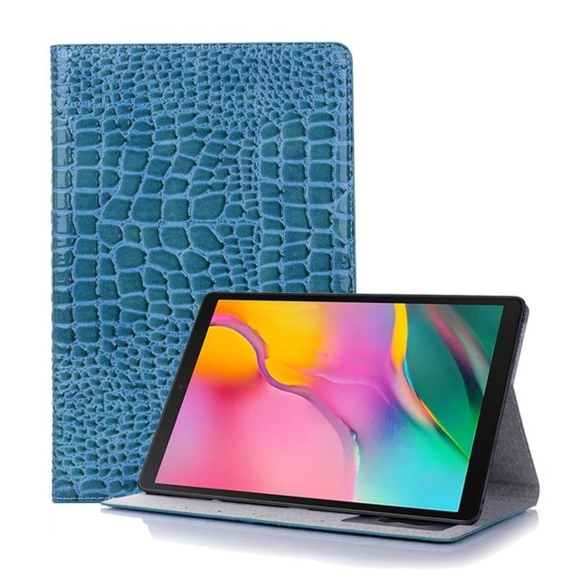Wewoo - Housse Coque Etui à rabat horizontal en cuir texturé Crocodile pour Galaxy Tab S5e 10.5 T720 / T725avec supportlogements cartes et porte-monnaie bleu Wewoo  - Housse, étui tablette