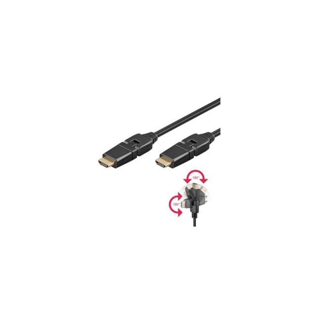 marque generique - HDMI+ Câble HiSpeed/wE 0100 G-360° marque generique  - Câble HDMI