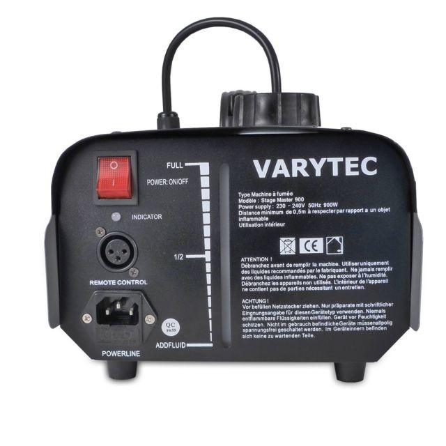 Varytec Machine à fumée VARYTEC 900W avec 2 télécommandes