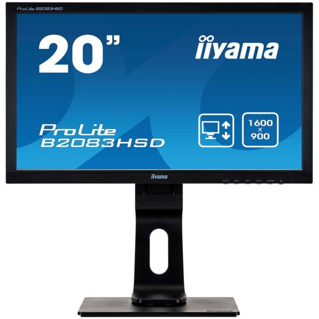 Iiyama - 20'' LED B2083HSD-B1 - Moniteur PC 0.5 ms