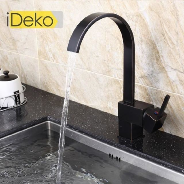 Ideko - iDeko® Robinet Mitigeur d’évier cuisine salle de bain design antique Laiton Céramique IDEAN02 Ideko  - Ideko