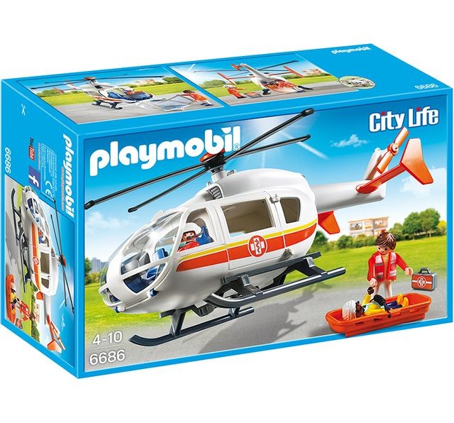 Playmobil - Hélicoptère médical - 6686 Playmobil - Playmobil Playmobil