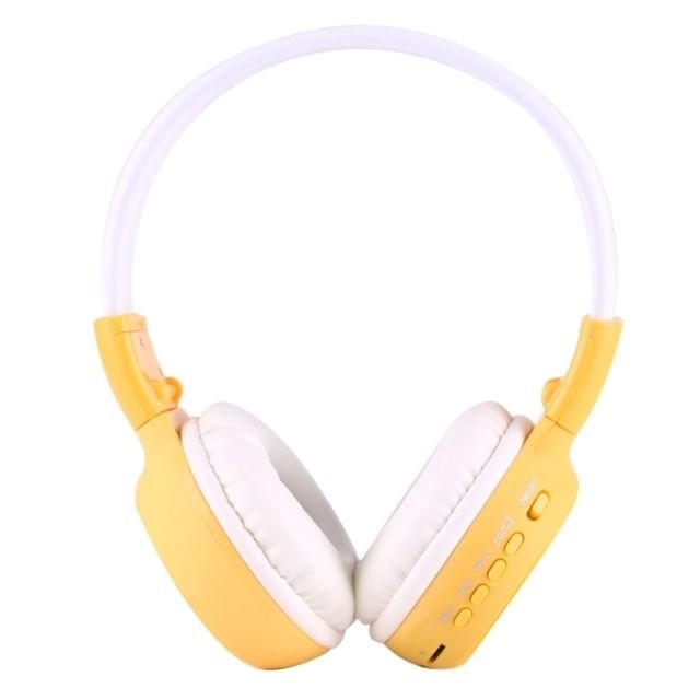 Wewoo - Lecteur MP3 jaune Casque Pliant Stéréo HiFi Sans Fil avec Écran LCD & TF Carte Slot & Voyant LED et Fonction FM - Lecteur MP3 / MP4 Wewoo