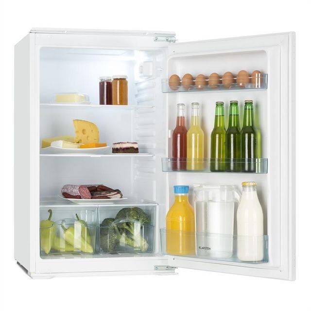 Klarstein - Réfrigérateur encastrable Coolzone -  130 litres - Blanc - Réfrigérateur Encastrable