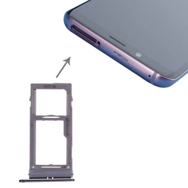 Wewoo - Tiroir de Carte SIM noir pour Samsung Galaxy S9 + / S9 SIM et Micro SD Pièce détachée Wewoo  - Accessoires Samsung Galaxy S Accessoires et consommables