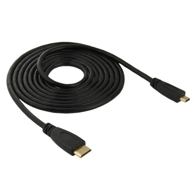 Wewoo - Câble Mini HDMI USB-C / Type-C Mâle à Micro HDMI Type-D d'Adaptateur Mâle, Longueur: 1.8m - Câble HDMI